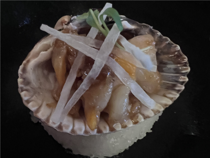razor clam canape